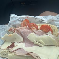 Jimmy John's - Sub. Presentation is everything also this cheese is ridiculous.