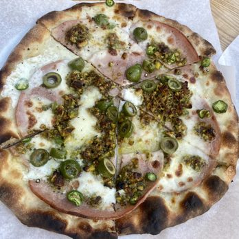 Pizzetta 211 - Mortadella and pistachios. - Pizza Near Me - San Francisco, California Pizzetta 211 - Mortadella and pistachios. - Pizza Near Me - San Francisco, California