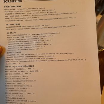The Orville - drink menu - Cocktail Bars Near Me - West Bend, Wisconsin