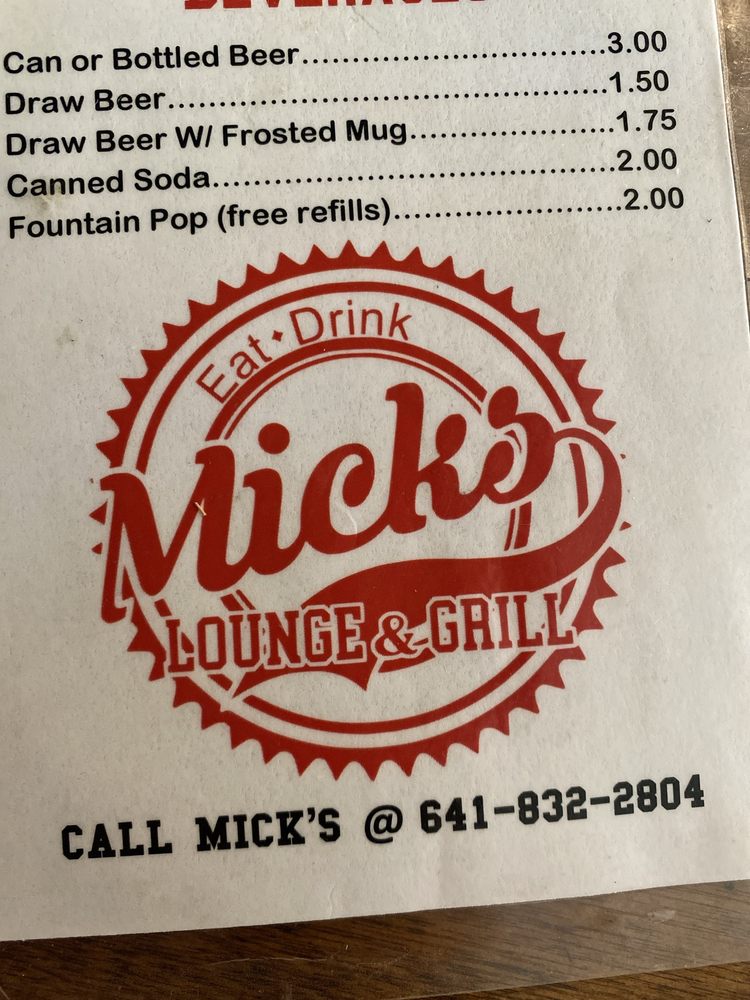 MICK’S LOUNGE & GRILL Updated October 2024 Saint Ansgar, Iowa
