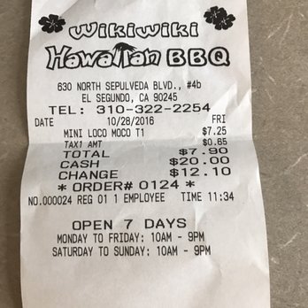 WikiWiki Hawaiian BBQ - Hawaiian Near Me - El Segundo, California WikiWiki Hawaiian BBQ - Hawaiian Near Me - El Segundo, California