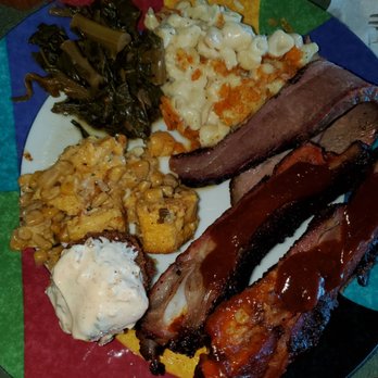 Reverend's BBQ - Ribs, brisket, mac n cheese, polenta, greens and a fritter. - Barbeque Near Me - Portland, Oregon Reverend's BBQ - Ribs, brisket, mac n cheese, polenta, greens and a fritter. - Barbeque Near Me - Portland, Oregon