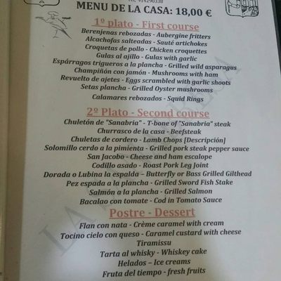 Menu photo 3 La Sanabresa Madrid, M Menu photo 3 La Sanabresa Madrid, M