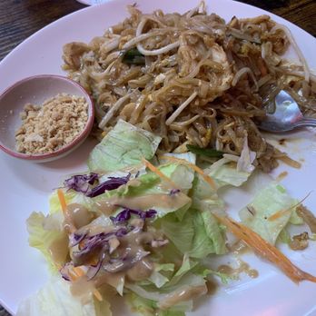 Aoy Thai Restaurant - Pad Thai with side salad with peanut dresssing - Thai Near Me - Altoona, Pennsylvania Aoy Thai Restaurant - Pad Thai with side salad with peanut dresssing - Thai Near Me - Altoona, Pennsylvania