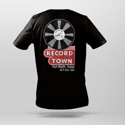 Record Town - The iconic Record Town Sign T-Shirt - this is the back. The front has a small chest sign logo.