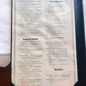 Samba Loca - Dinner Menu 1/2 - Brazilian Near Me - Carrollton, Georgia Samba Loca - Dinner Menu 1/2 - Brazilian Near Me - Carrollton, Georgia