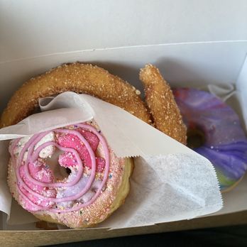 SloDoCo Donuts - The Circus Animal, Crumbled Cinnamon Roll, and Galaxy. - Donuts Near Me - Atascadero, California