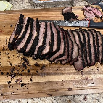 Tried & True Bar-B-Que - Look at the bark on this brisket! - Caterers Near Me Tried & True Bar-B-Que - Look at the bark on this brisket! - Caterers Near Me