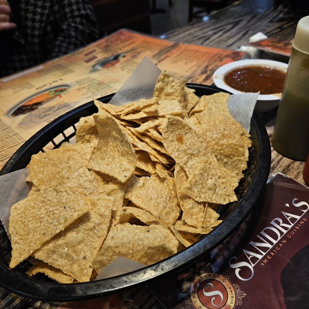 Complimentary chips and salsa Complimentary chips and salsa