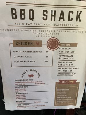 Menu photo 1 Lair’s BBQ Shack Bainbridge, IN Menu photo 1 Lair’s BBQ Shack Bainbridge, IN