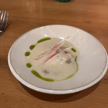 Farmbar - Sunchoke foam-gravlax - New American Near Me - Tulsa, Oklahoma