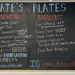 Nate's Plates - Chalkboard menu
