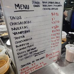 Asadas El Infierno - Menu