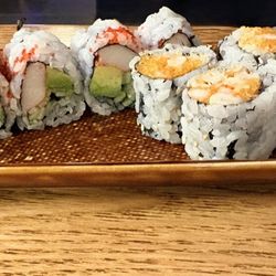 Akira Ramen & Izakaya - Spicy crunchy Shrimp Roll w/ a Traditional California Roll