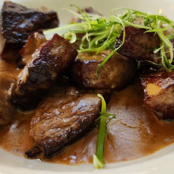 Rudy's Steakhouse - Filet Mignon steak bites with Sante Fe sauce - Steakhouses Near Me - Salem, Oregon Rudy's Steakhouse - Filet Mignon steak bites with Sante Fe sauce - Steakhouses Near Me - Salem, Oregon