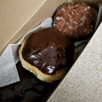 Shipley Do-Nuts - 2 Boston Creme donuts and Devil's Food donut - Donuts Near Me - Houston, Texas