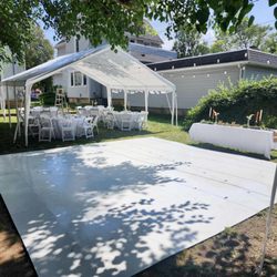 Slate white dance floor