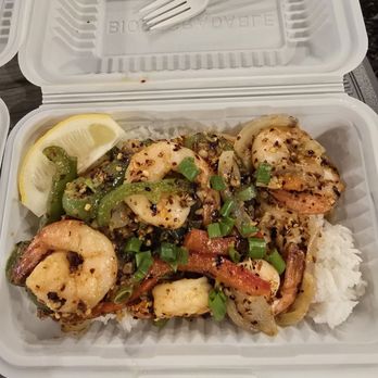 Maui Shrimp Express - Spicy Thai Basil - Seafood Near Me - Kahului, Hawaii Maui Shrimp Express - Spicy Thai Basil - Seafood Near Me - Kahului, Hawaii
