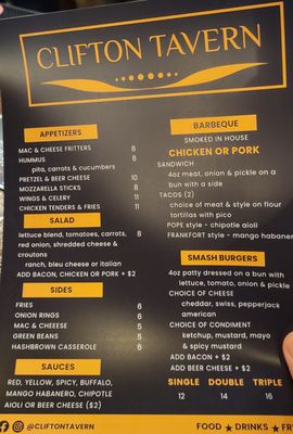 Menu photo 2 Clifton Tavern Louisville, KY Menu photo 2 Clifton Tavern Louisville, KY