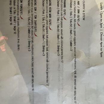 Padaek - Menu - Thai Near Me - Falls Church, Virginia
