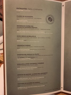 Menu photo 1 El Pimiento Verde Madrid, M Menu photo 1 El Pimiento Verde Madrid, M