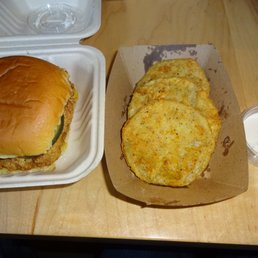 BYO Fried Chicken Sandwich w/ pimiento cheese + pickles and Fried Green Tomatoes BYO Fried Chicken Sandwich w/ pimiento cheese + pickles and Fried Green Tomatoes