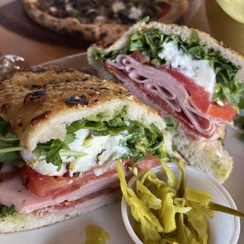 Pizza 900 - Firenze - mortadella, calabrese, arugula, burrata, pesto, and truffle oil goodness - Pizza Near Me - Laguna Hills, California