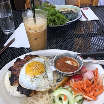 Ba Bar - Com tam: broken rice is ok, but the grilled pork wasnt marinated long enough, it's totally bland, dry and flavorless. - Vietnamese Near Me - Seattle, Washington
