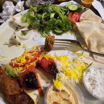 Rosemary Grill DTLA - It looked nice. i ordered a lunch special but asked for beef instead of chicken. This was my left overs, I just left it. - Mediterranean Near Me - Los Angeles, California
