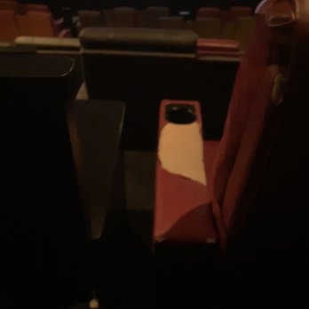 AMC Mesquite 30 - What the arm of the chair in front of me looked like - Cinema Near Me - Mesquite, Texas