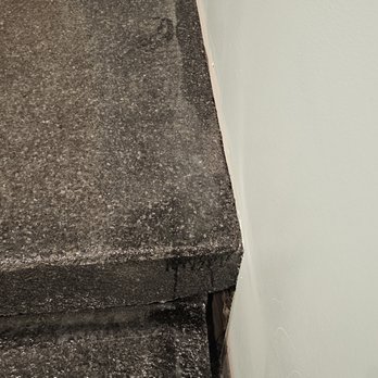 KY Epoxy Flooring - Clear coat runs and missing clear coat on the right side of the landing. - General Contractors Near Me - Stanford, Kentucky KY Epoxy Flooring - Clear coat runs and missing clear coat on the right side of the landing. - General Contractors Near Me - Stanford, Kentucky