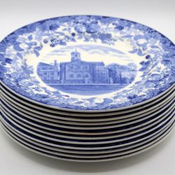 Hilltop Consignment Gallery - Harvard Wedgewood plates!  Full set of 12!