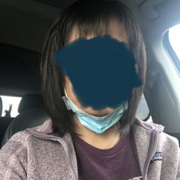 I specifically asked for the front to be longer, like a lob. And I did not ask for bangs. This was nothing I wanted.