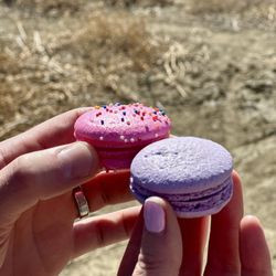 Cheese Importers - Birthday cake & lavender macarons
