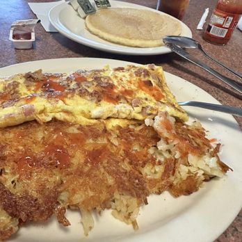 Pacific Family Restaurant - Ham and cheese omelette with an ala cart pancake. Came with toast also. - American Near Me - Pacific, Missouri Pacific Family Restaurant - Ham and cheese omelette with an ala cart pancake. Came with toast also. - American Near Me - Pacific, Missouri
