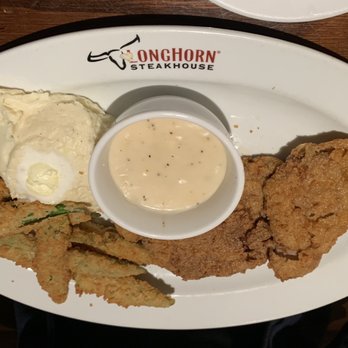LongHorn Steakhouse - Chicken Fried Steak with Fried Okra - Steakhouses Near Me - Webster, Texas LongHorn Steakhouse - Chicken Fried Steak with Fried Okra - Steakhouses Near Me - Webster, Texas