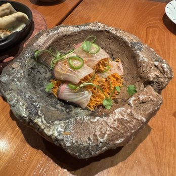 Kappo Masa - Kanpachi with Serrano Potato Julienne - Sushi Bars Near Me - New York, New York