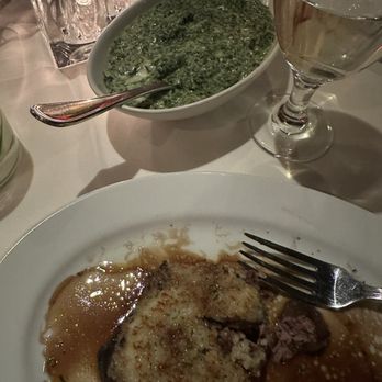 Ocean Prime - Creamed spinach (great) filet with blue cheese crust (disappointing) - Cocktail Bars Near Me - Philadelphia, Pennsylvania Ocean Prime - Creamed spinach (great) filet with blue cheese crust (disappointing) - Cocktail Bars Near Me - Philadelphia, Pennsylvania