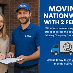 2 Fellas Moving Company - We can move your items across the room, across the State of Oklahoma, or nationwide. Fully licensed and insured.