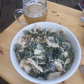 Joinery - Kale and Radicchio Caesar with Rotisserie Chicken and Lobos Hazy IPA - American Near Me - Sausalito, California Joinery - Kale and Radicchio Caesar with Rotisserie Chicken and Lobos Hazy IPA - American Near Me - Sausalito, California