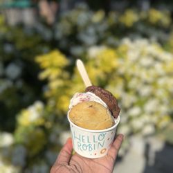 Hello Robin - Strawberry ice cream Seasonal Cherry chocolate chunk Vegan Chocolate Chip Cookies (V)