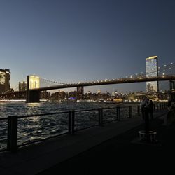 Brooklyn Bridge Park - NYC lights BK bridge