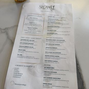 Slowly Restaurant & Lounge - menu - Mediterranean Near Me - San Diego, California Slowly Restaurant & Lounge - menu - Mediterranean Near Me - San Diego, California