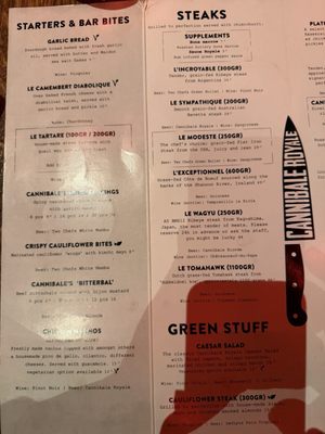 Menu photo 3 Cannibale Royale Amsterdam, NH