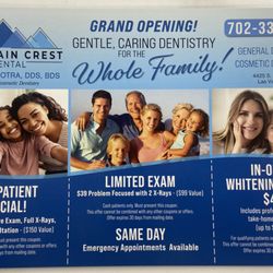 Mountain Crest Dental - New Patient Specials
