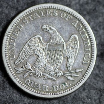 Arlington Coins - Reverse of 1844 Seated Liberty Quarter - Jewelry Near Me - Arlington, Texas Arlington Coins - Reverse of 1844 Seated Liberty Quarter - Jewelry Near Me - Arlington, Texas