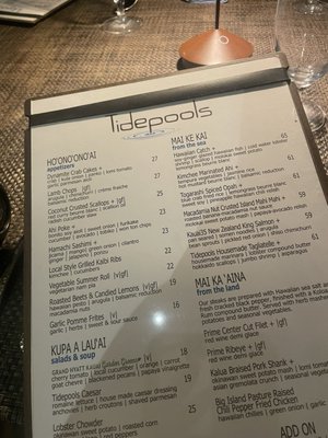 Menu photo 2 Tidepools Poipu, HI
