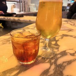 Paesano Pizza - Negroni and beer on tap
