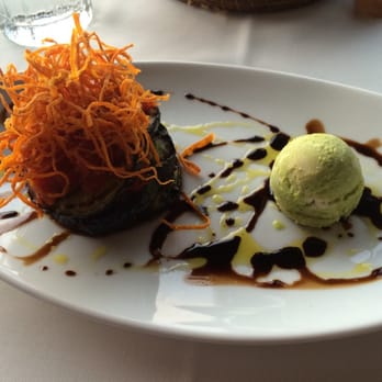 Amuleto - Ratatouille tower with fried carrots and basil icecream - Hotels Near Me - Ixtapa-Zihuatanejo, GRO