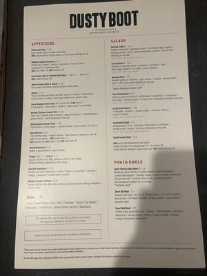 Menu photo 2 Dusty Boot Roadhouse Avon, CO